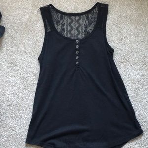 Neon soul black tank top